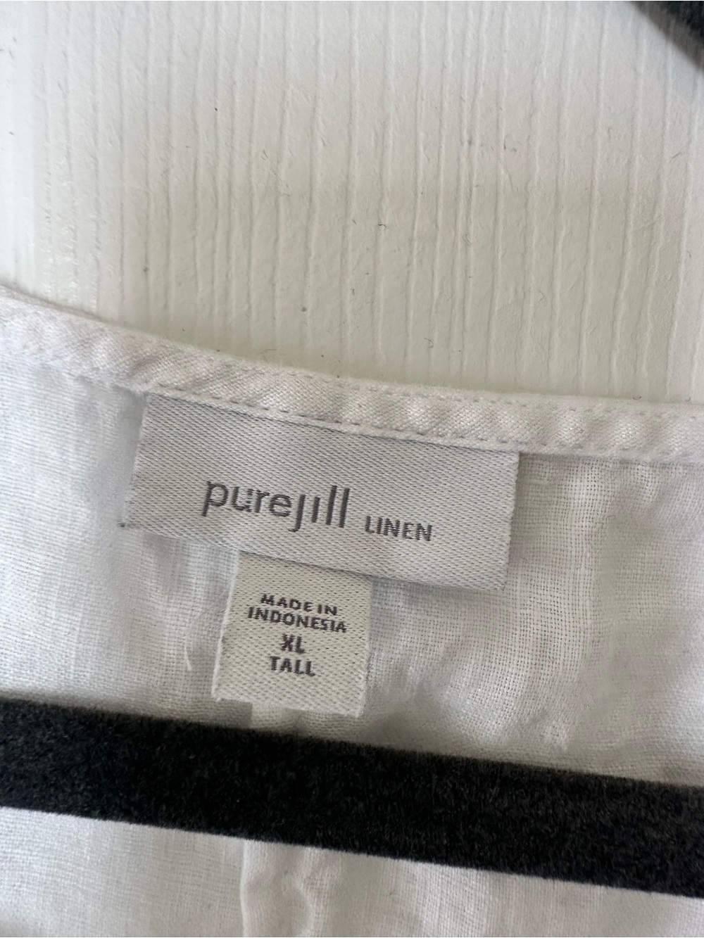 J. Jill White Linen Relaxed Short-Sleeve Tunic - Picture 4 of 5
